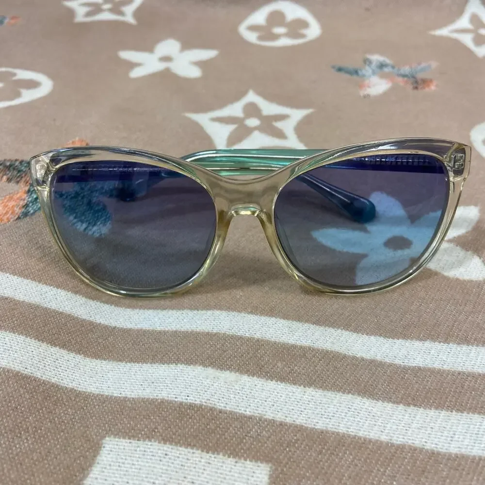 DIANE VON FURSTTENBURG Brielle Sunglass Frames DVF613S Women's Ombre Green Clear